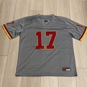 Nike Men's Gray Jersey with Red and Yellow Accents